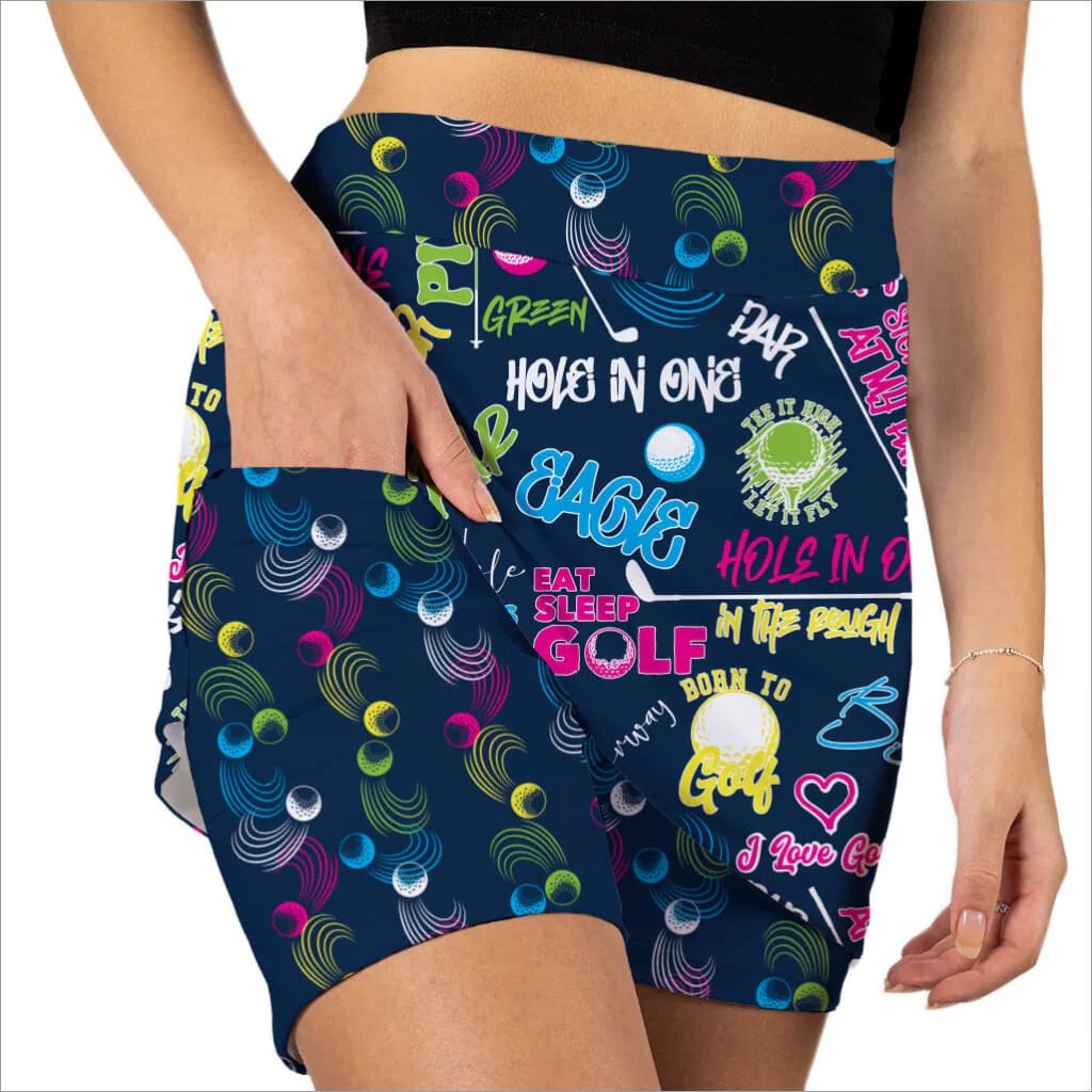 TEE TIME NAVY GOLF SKORT - Image 3
