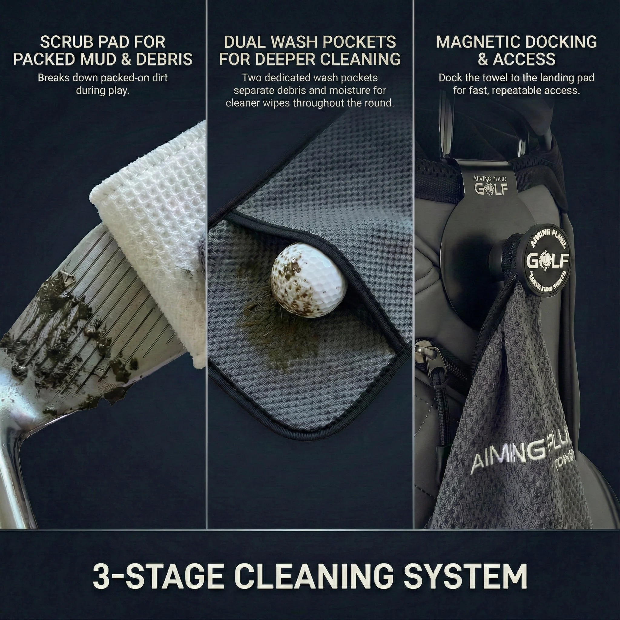 The 40 Magnetic Golf Towel + Landing Pad System - Image 3