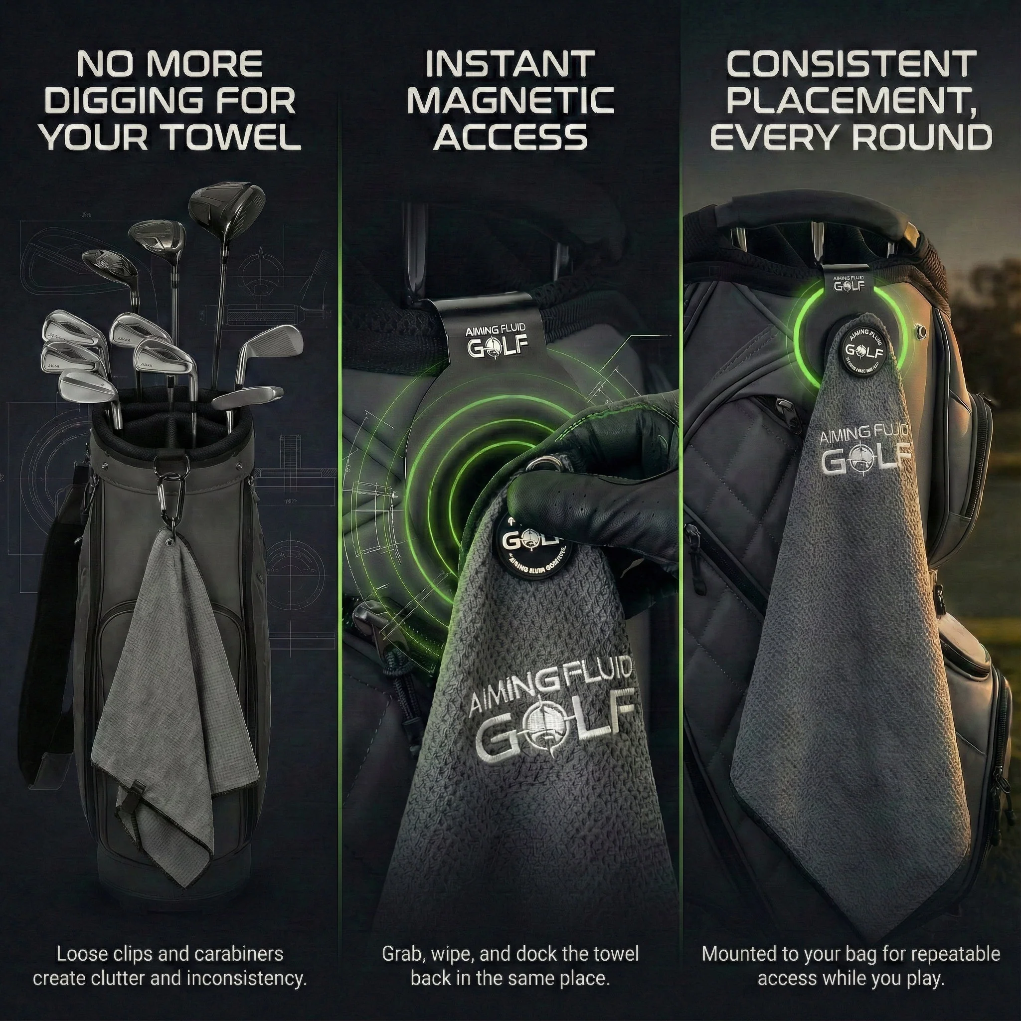 The 40 Magnetic Golf Towel + Landing Pad System - Image 5