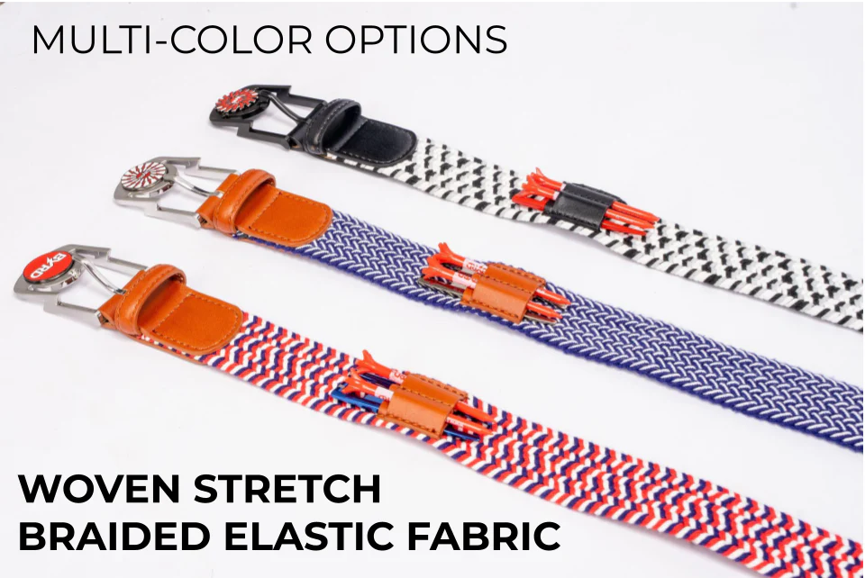 THE BRAIDED BYRD GOLF BELT - Red & White Bluebyrd - Image 5