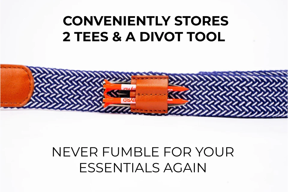 THE BRAIDED BYRD GOLF BELT - Red & White Bluebyrd - Image 7