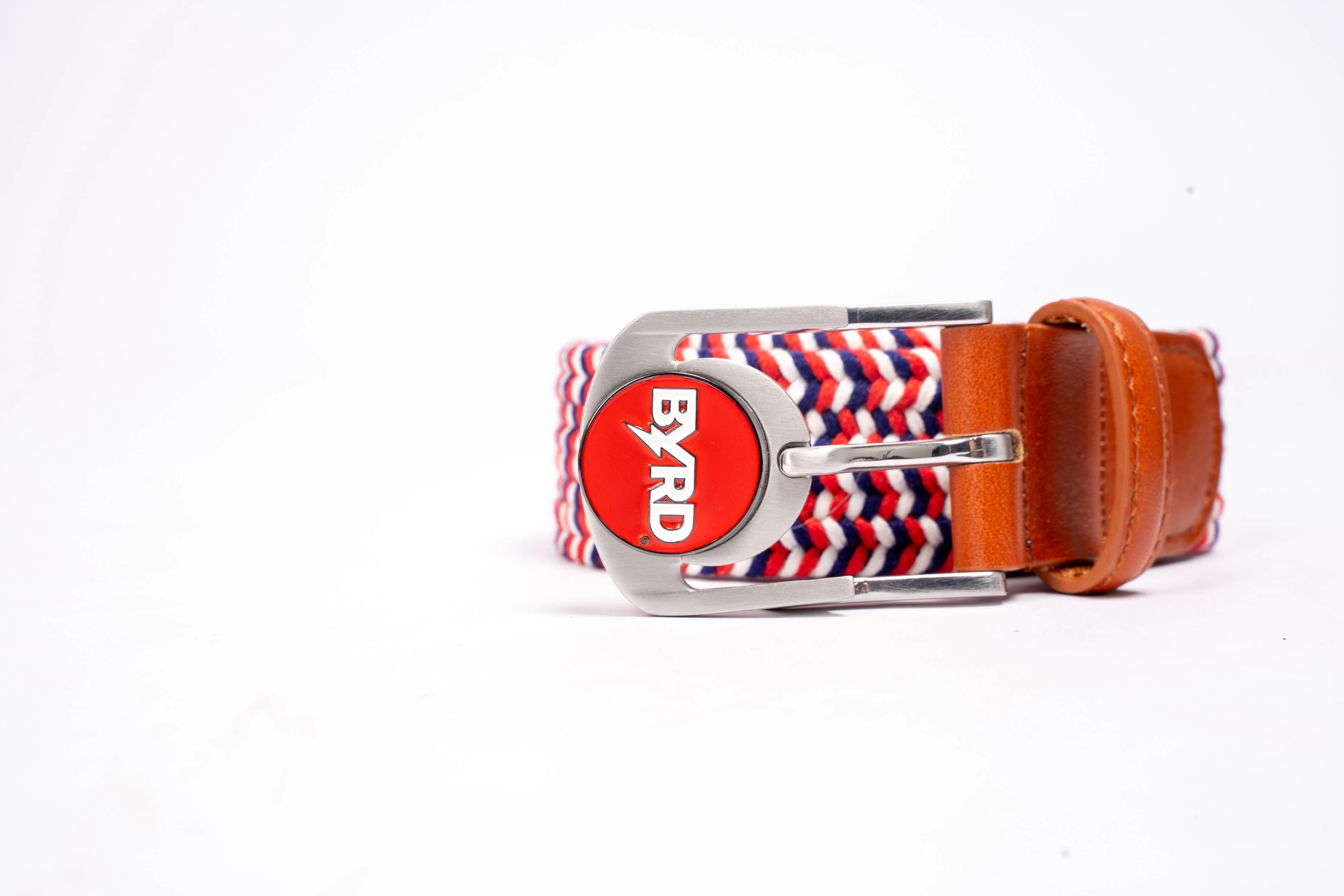 THE BRAIDED BYRD GOLF BELT - Red & White Bluebyrd - Image 8