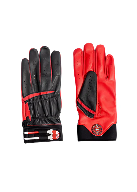 THE BYRD GOLF GLOVE - Black/Red