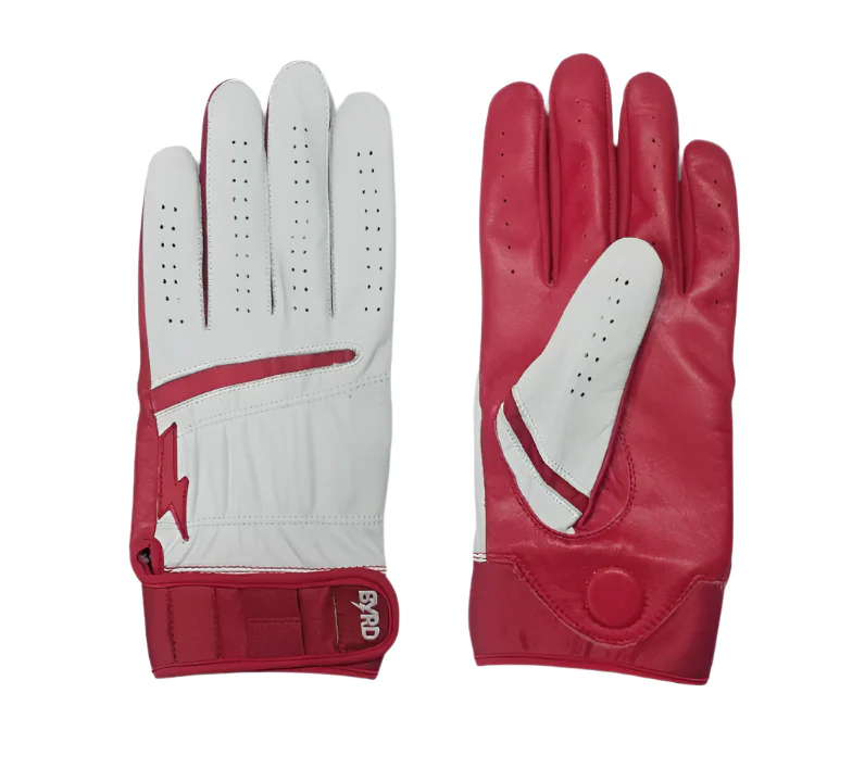 THE BYRD GOLF GLOVE - White/Red