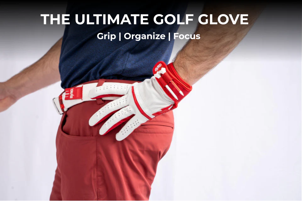 THE BYRD GOLF GLOVE - White/Red - Image 3