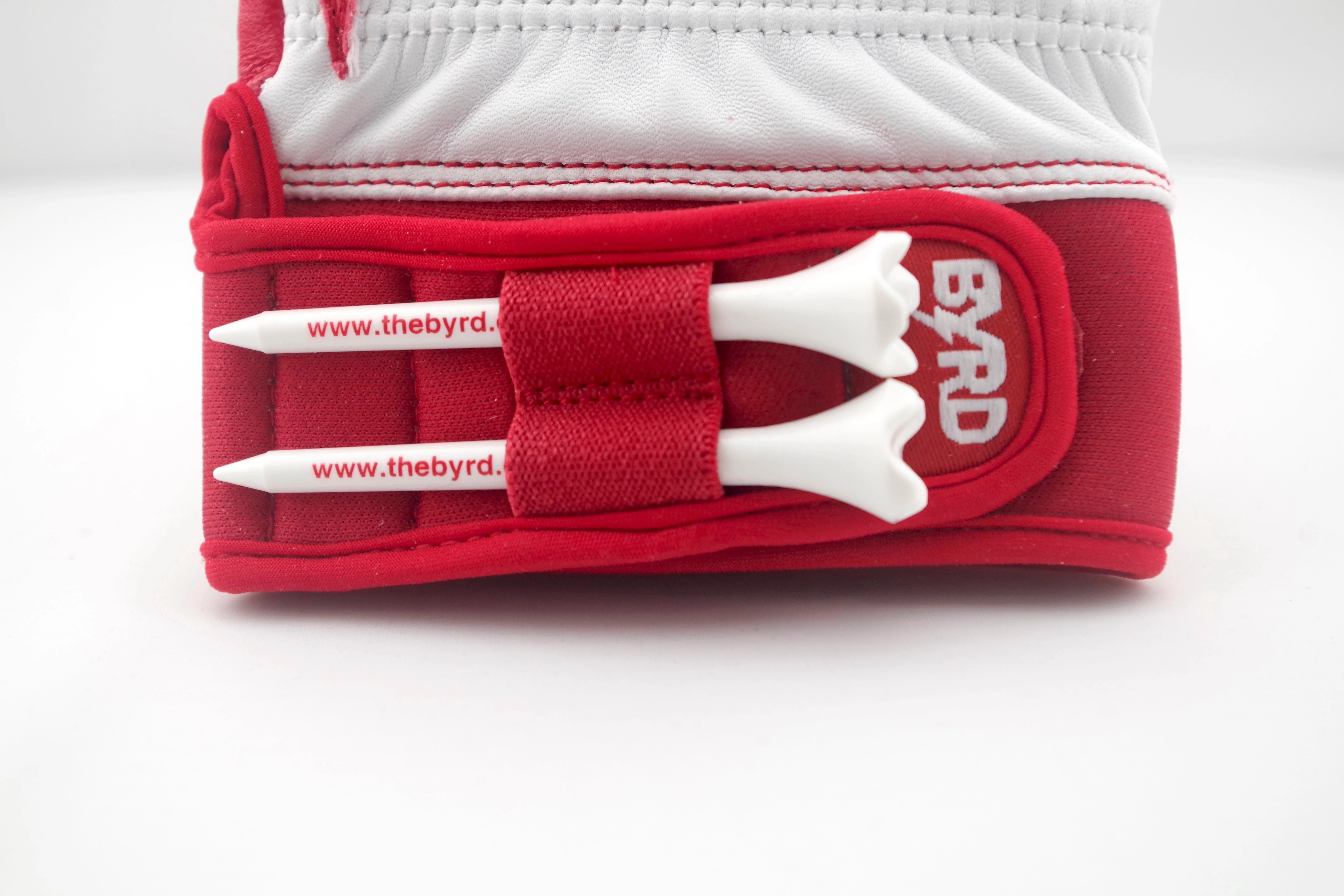 THE BYRD GOLF GLOVE - White/Red - Image 9