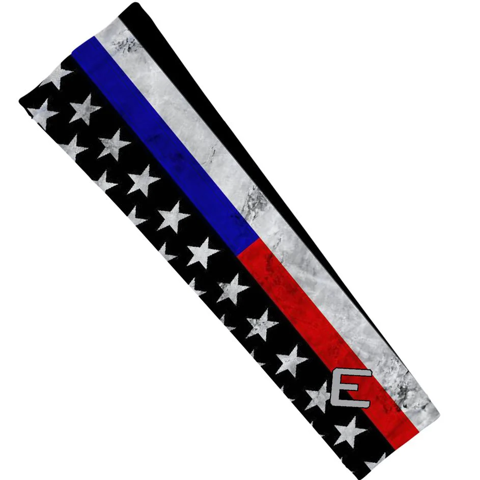 Thin Red & Blue Line Arm Sleeve - Image 2