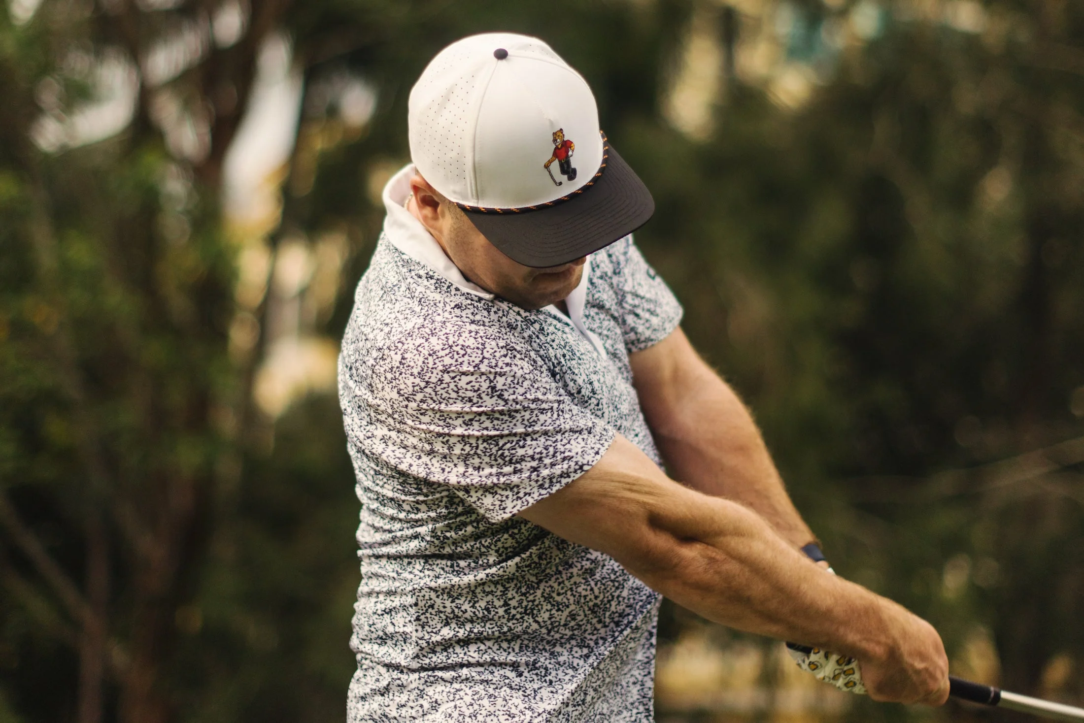 Tiger Black Golf Rope Hat - Image 3