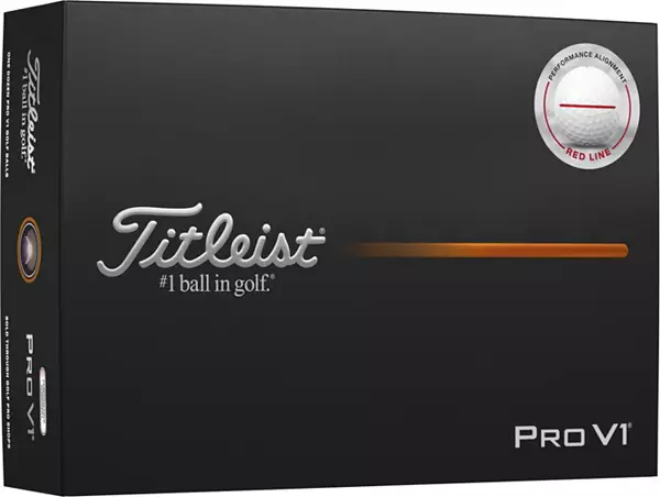Titleist 2025 Pro V1 Performance Alignment Red Line Golf Balls - Image 2