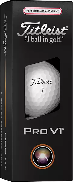 Titleist 2025 Pro V1 Performance Alignment Red Line Golf Balls - Image 4