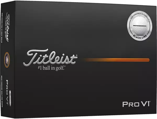Titleist 2025 Pro V1 Performance Alignment Black Line White Golf Balls - Image 2