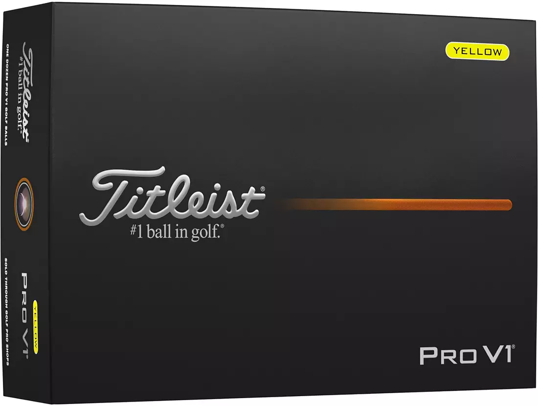 Titleist 2025 Pro V1 Yellow Dozen Golf Balls