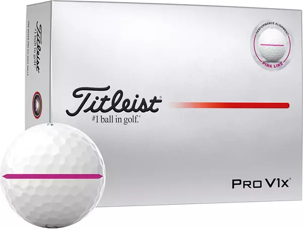 Titleist 2025 Pro V1x Performance Alignment Pink Golf Balls - Image 2