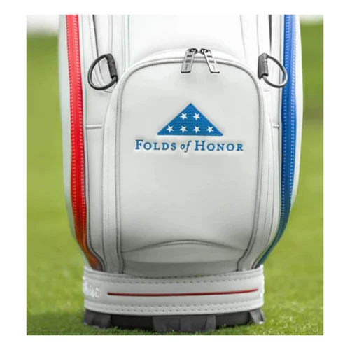 Titleist Folds of Honor Tour Staff Bag Gray/Royal/Dark Red - Image 6