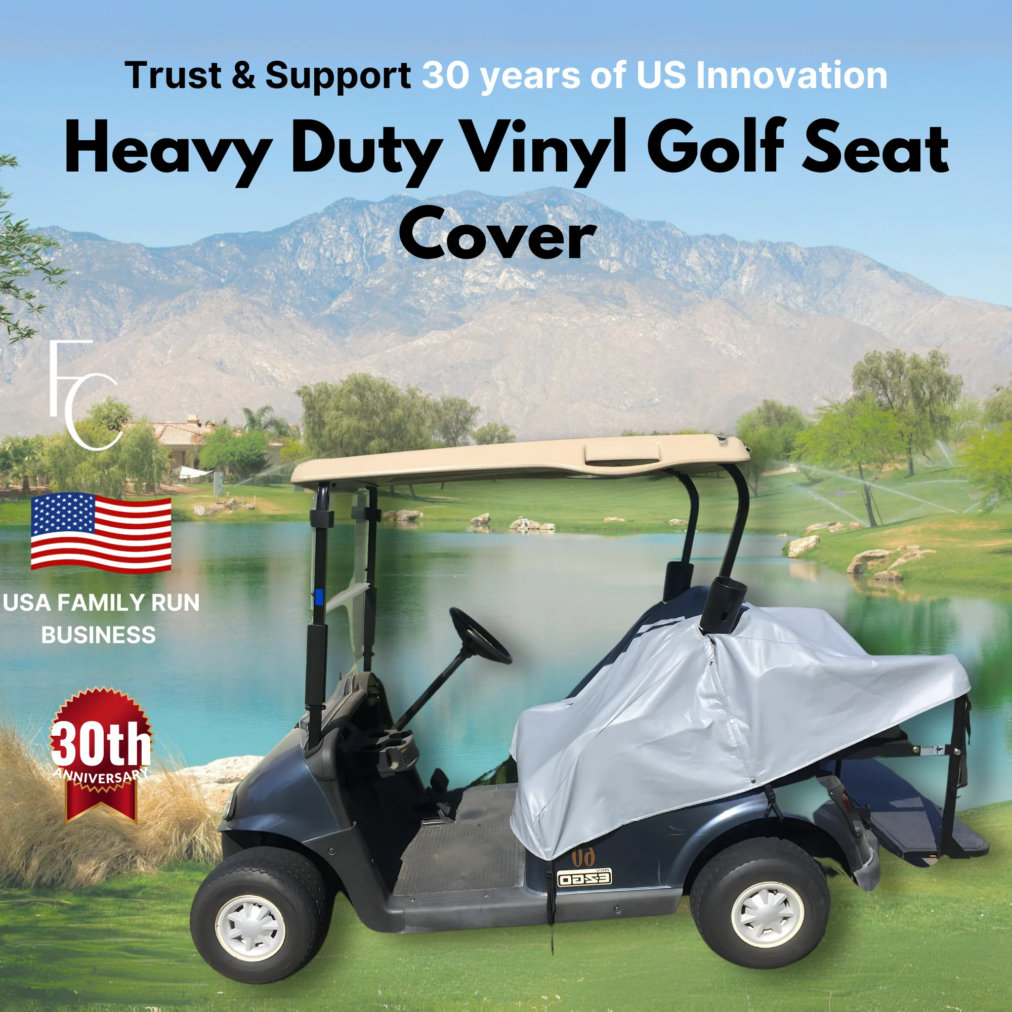 Vinyl Golf Cart Seat Cover - Image 6