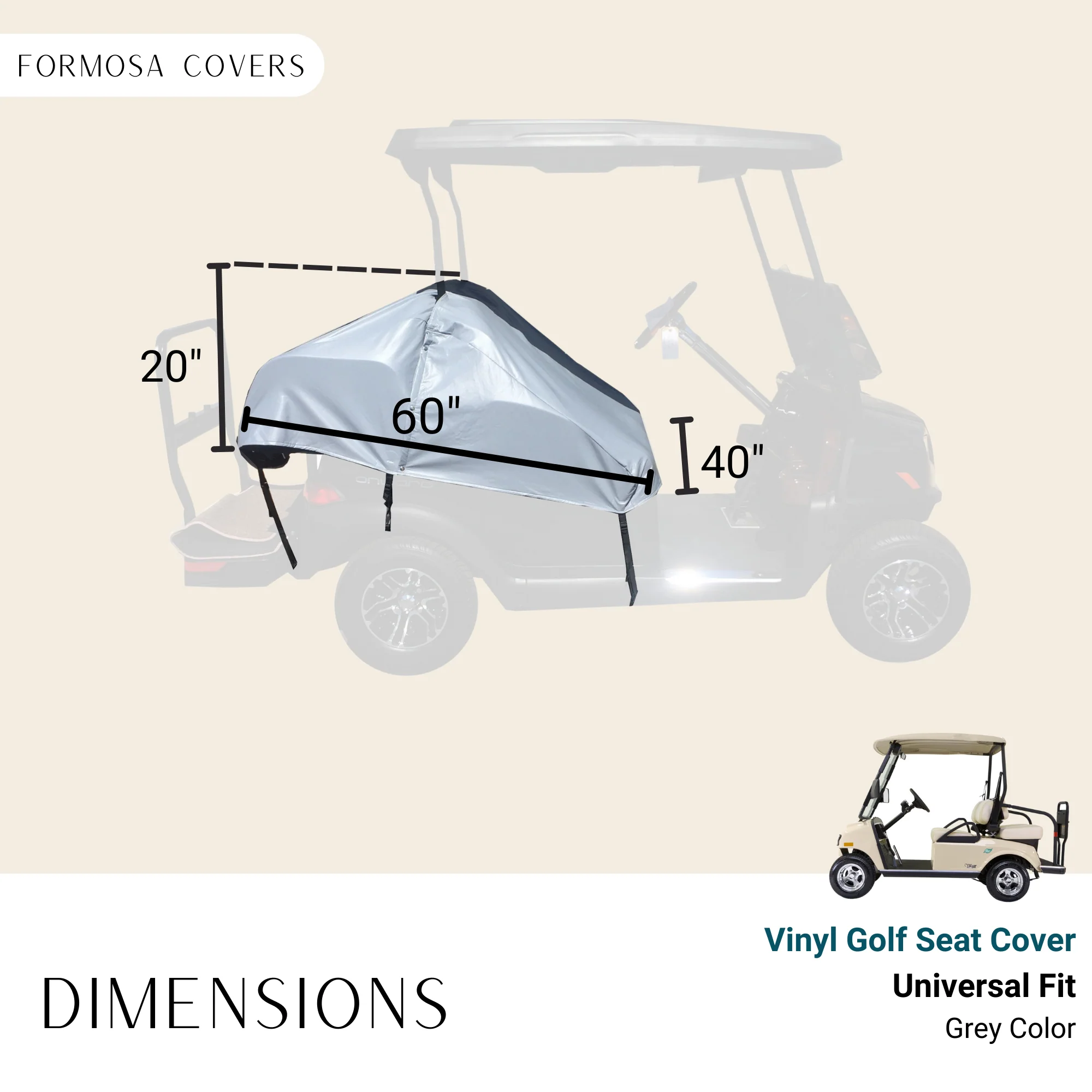 Vinyl Golf Cart Seat Cover - Image 8