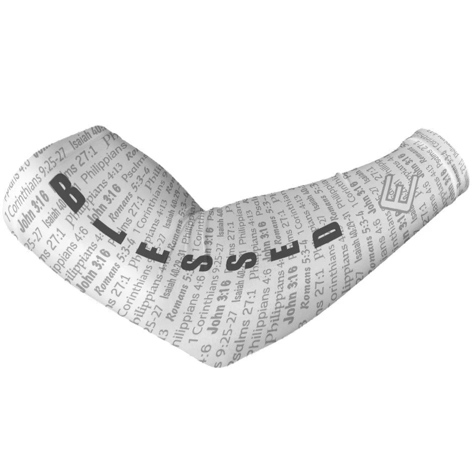 White BLESSED Arm Sleeve