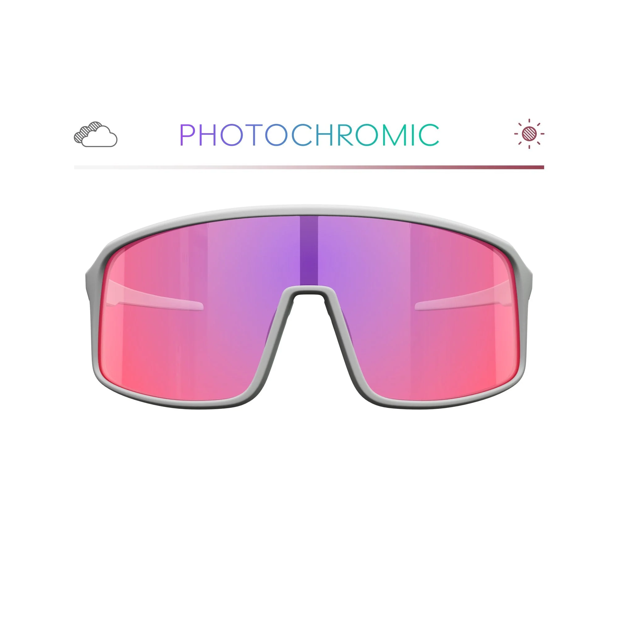 White K-Shield Kontrast Photochromic Sunglasses - Image 2