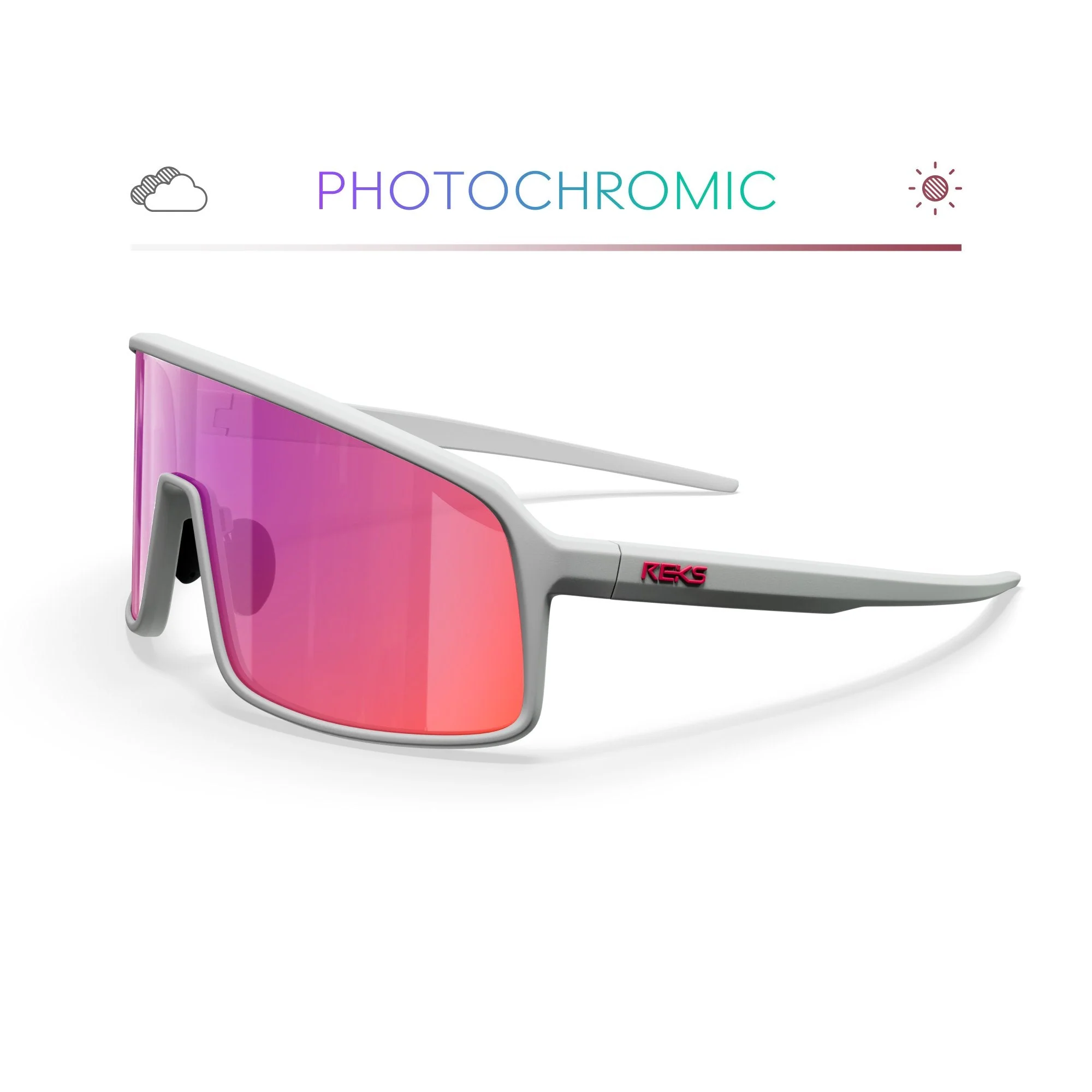 White K-Shield Kontrast Photochromic Sunglasses - Image 4