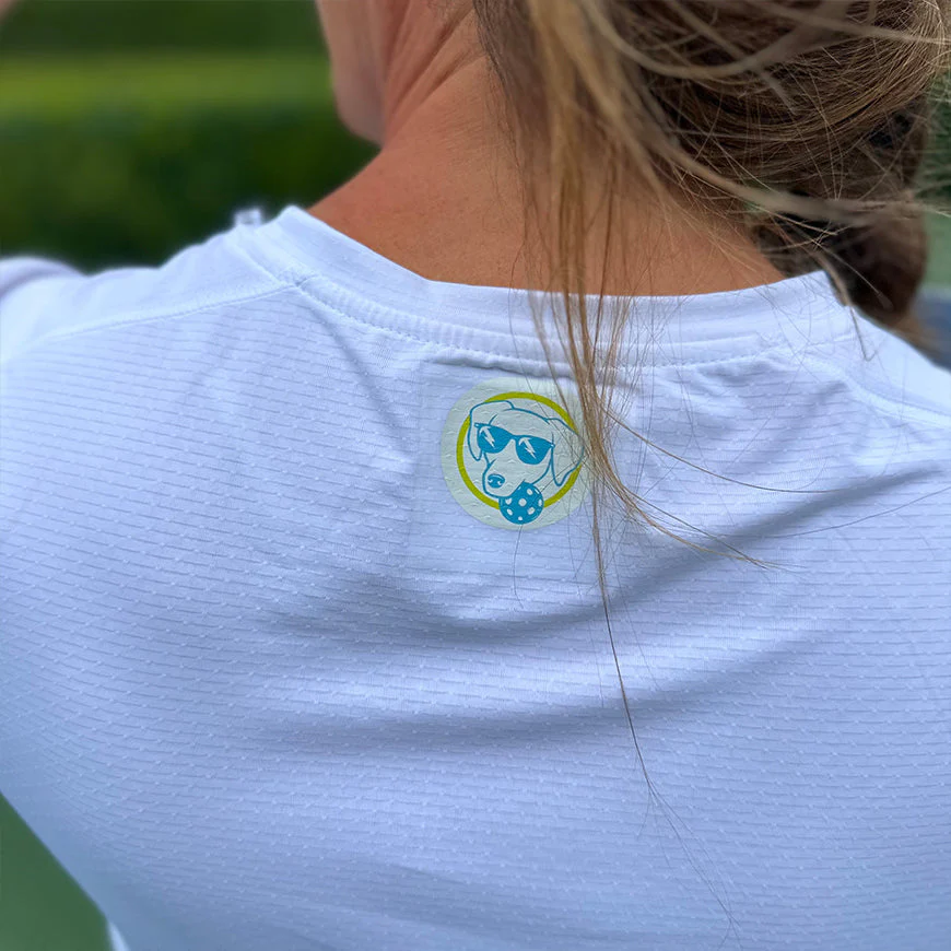 Women's Lux Performance White Kitchen's Closed Tee - Image 7
