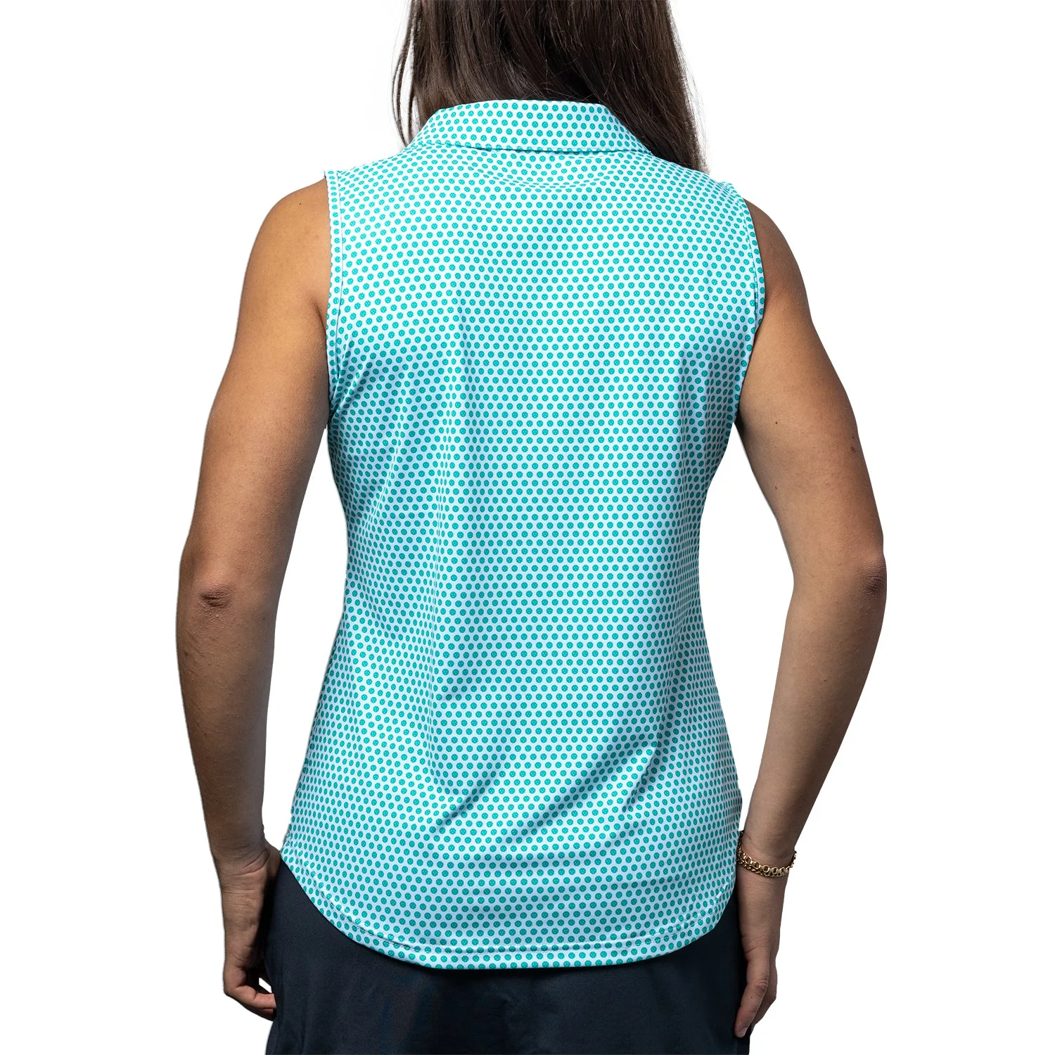 Women's Scales Pickleball Sleeveless Polo - Image 2