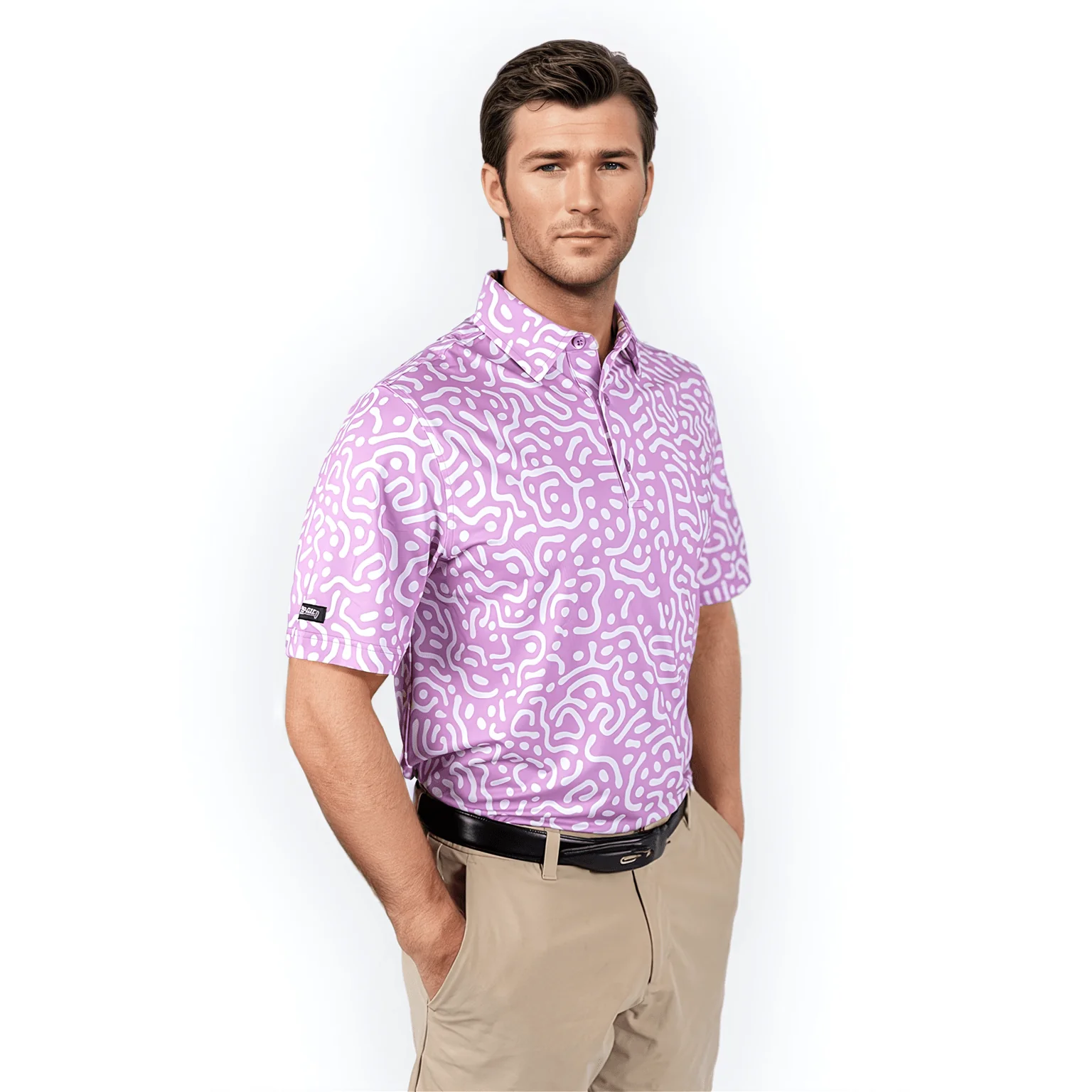 Wrong Fairway Men's Polo (Lavender) - Image 2
